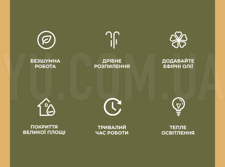 Зволожувач та ароматизатор повітря [39], дифузор ефірних олій, нічник, аромалампа
